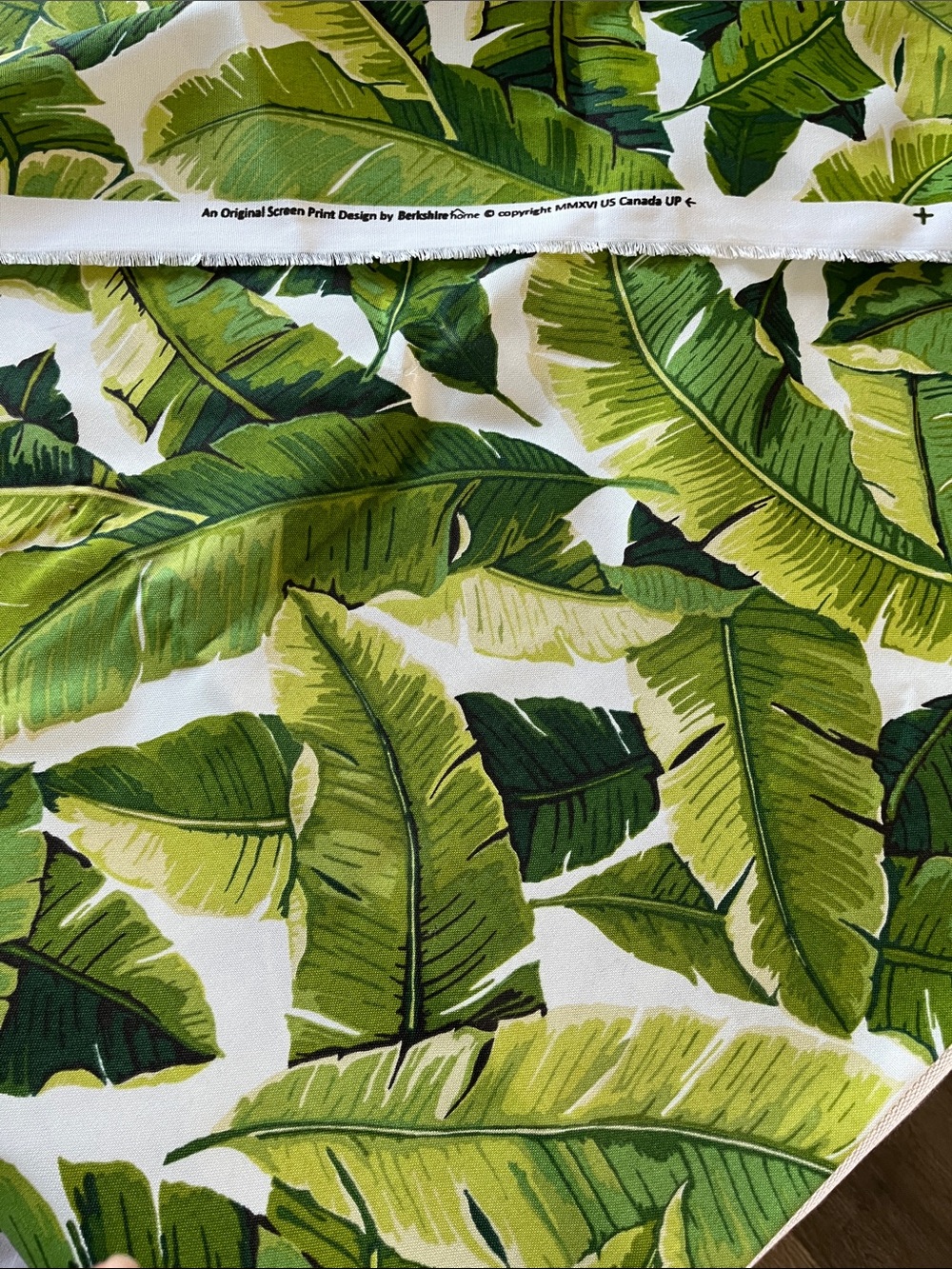 Berkshire Home Indoor/outdoor Bali Palm Fabric Green Tropical Palm